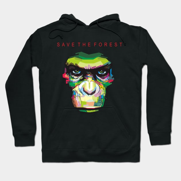 save the forest Hoodie by Alkahfsmart